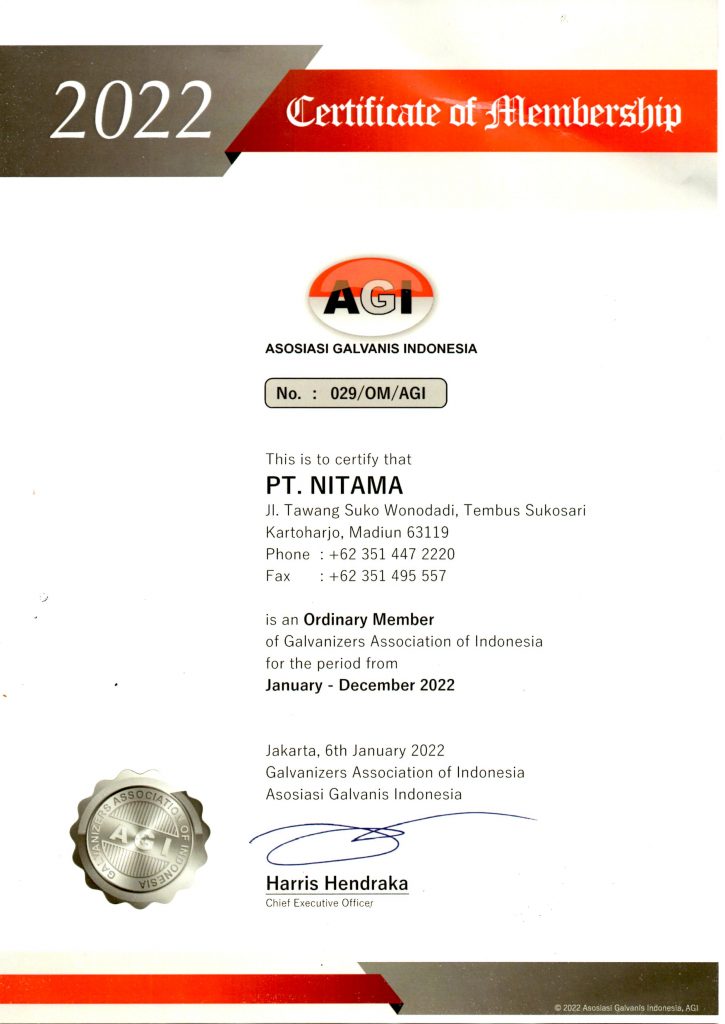 Sertifikat AGI 2022